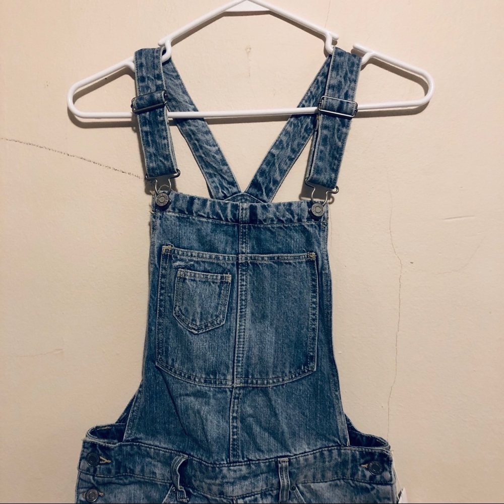 H&M Denim Overall Shorts NWT